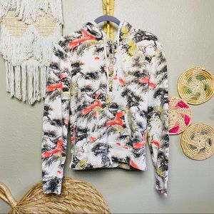 Genuine Lucky Brand Japanese Crane Graphic Hoodie